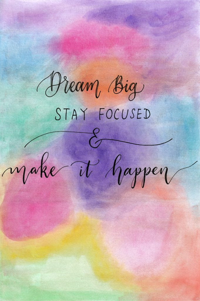 Dream Big, Stay Focused & Make it Happen